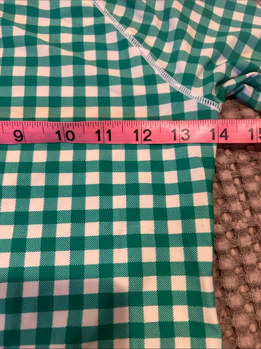 Crewcuts Kids Green Gingham Long-Sleeve Rashgaurd